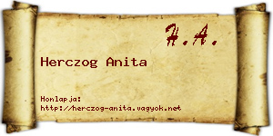Herczog Anita névjegykártya